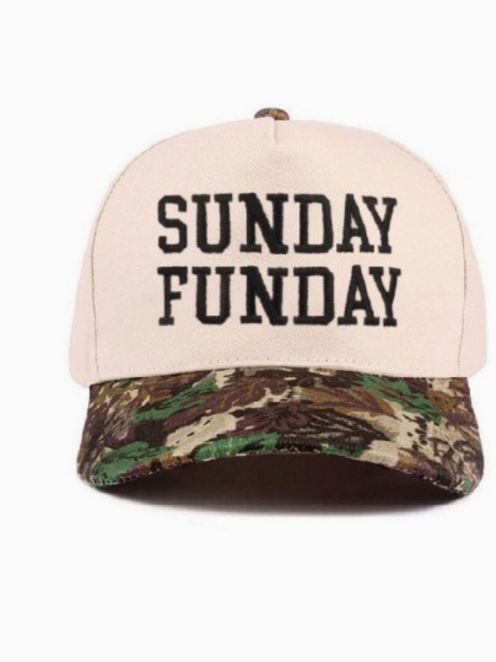 Sunday Funday Pink & Camouflage Baseball Cap